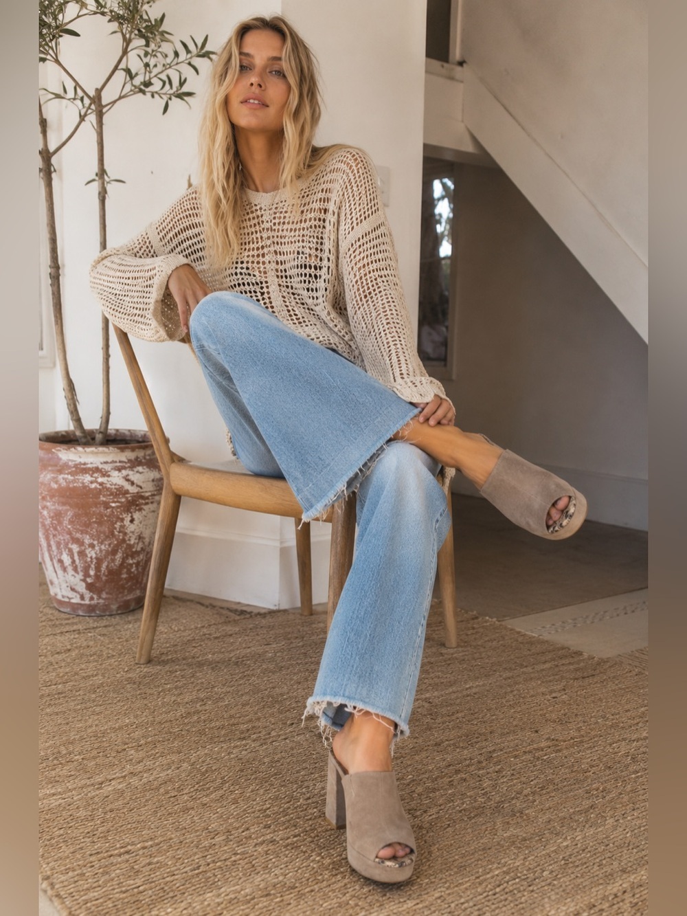 Free People Suede Platform Mule Heels Taupe Snakeskin Peep Toe EU 37